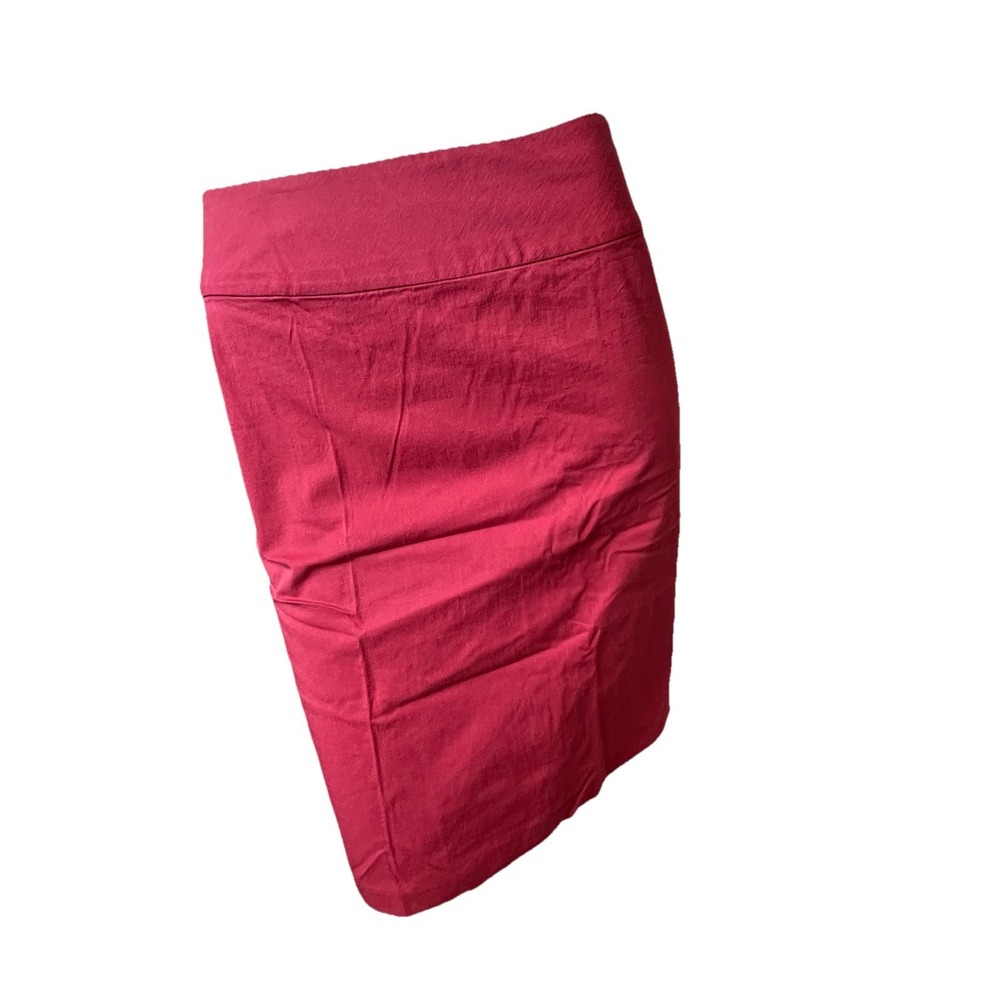 Banana Republic Skirt Women's 2 Solid Red Stretch Pencil Office Career   #191286